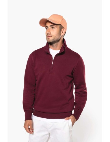 KAR-K487-ZIPPED NECK SWEATSHIRT